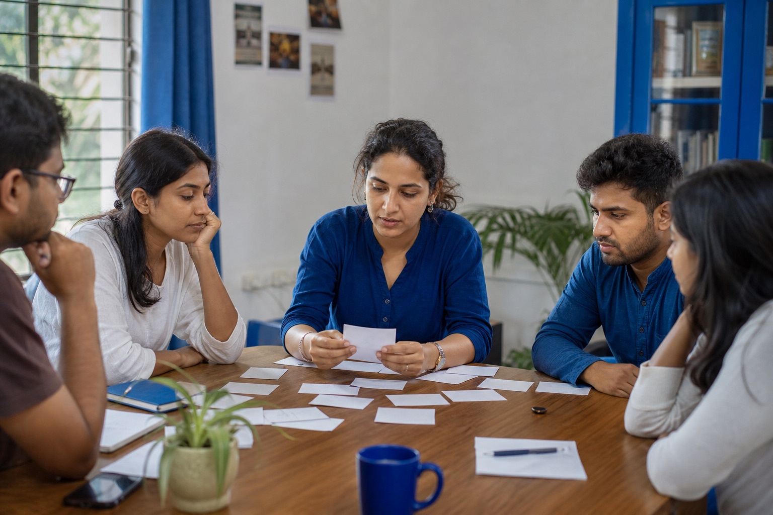 A programme team reviewing community feedback