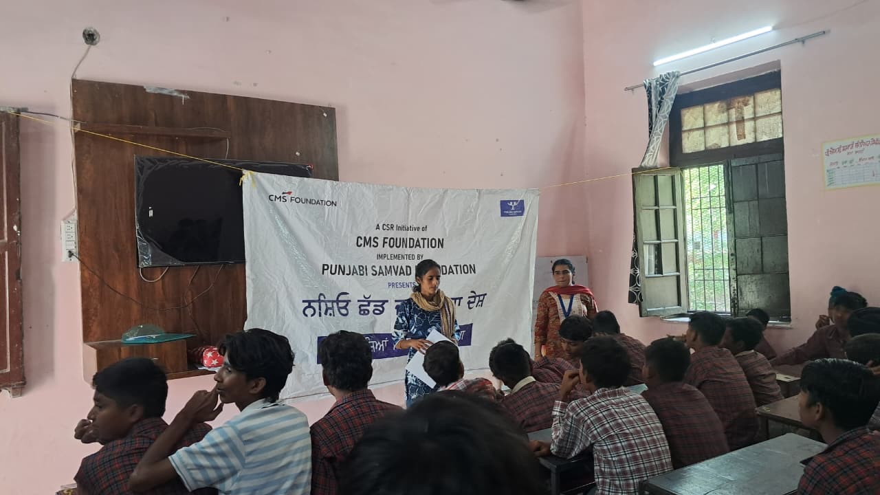 Students attending a substance-abuse awareness session