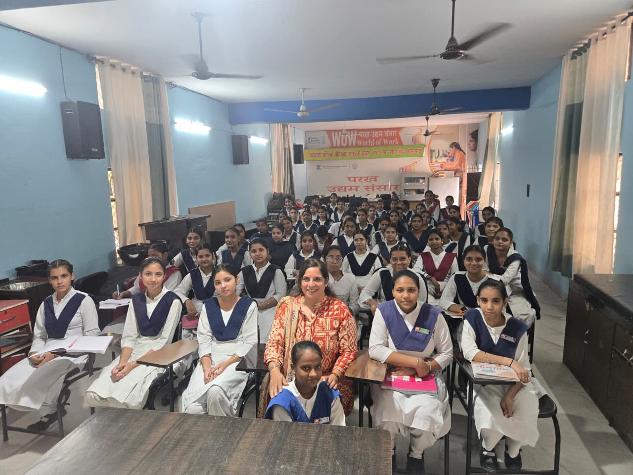Schoolgirls participating in a Passport to Earning learning session